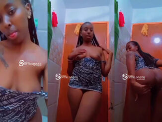 Horny Kenyan Girl Strips Nude, Flaunting Boobs And Hairy Pussy