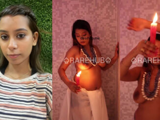 Indian Model With Candle “Abby Banerjee” Flaunting Her Boobs As She Teases