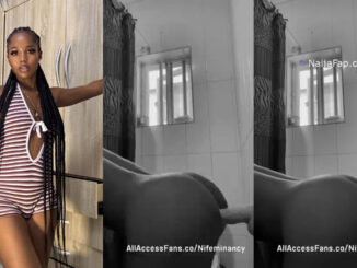 Nifeminancy Bouncing On Her Wall Mounted Dildo In Doggy Position