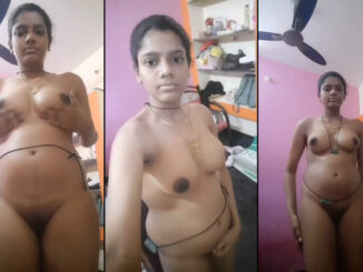 Pretty 20 Year Old Indian Bhabhi Girl Flaunting Her Nude As She Teases