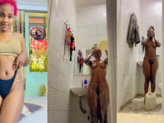 Uganda Hot Baddie Teases In Her Bikini And Goes Naked In The Bathroom As She Teasing While Bathing
