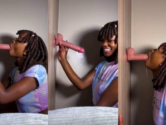 Alicia Kanini The Bad Girl Giving Her Wall Mounted Dildo A Blowjob Deep Throat