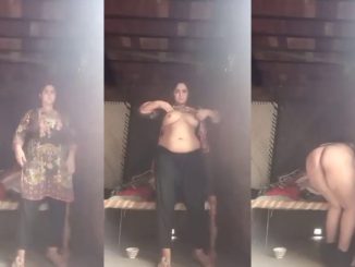 Chubby Pakistani Lady Strips, Flaunts Her Boobs, Squeezes It And Flashes Pussy