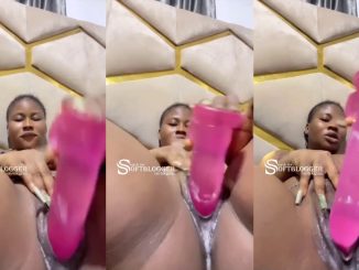 Horny Home Alone Nigerian Edo Girl Fucks Her Wet Pussy With A Dildo As She Creams Heavily
