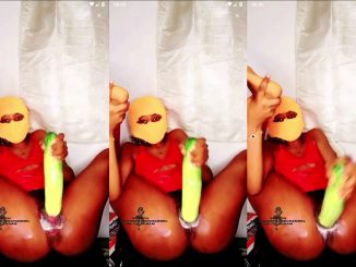 Nigerian Girl Fucking Her Very Wet Dripping Pussy Very Fast With Her Very Big Cucumber
