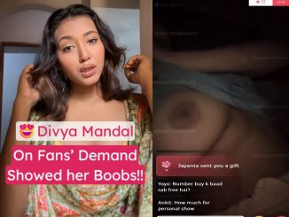 Famous Indian Instagram Model “Divya Mandal” Flashes Her Boobs On Live Stream