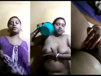 Hindu Boudi Flaunts Her Boobs And Pussy In The Bathroom While Taking Her Bath