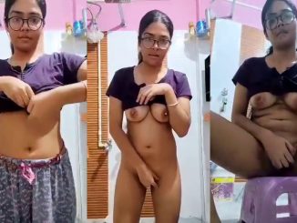 Nerdy Indian University Girl Flaunts Her Boobs And Fingers Her Pussy