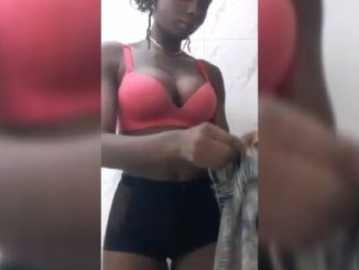 Naija Babe Getting Naked In Office Restroom