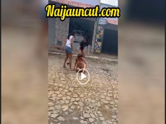 Two Girls Fight One Lady and Strip Her Naked