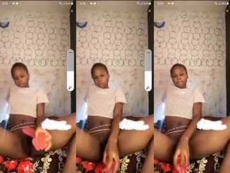 Nigerian Girl On Buzzcast Live Fucking Her Pussy With Her New Dildo