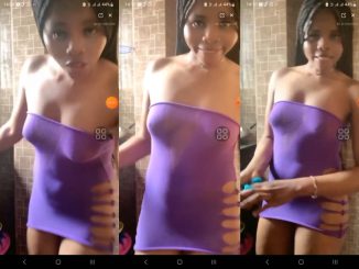 Nigerian Girl On Buzzcast Live Stream Flaunt Her Boobs In See-Through Sexy Ashawo Gown