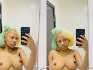 Nude Mirror Selfie Video Of Azanian Doll Flaunting Her Boobs